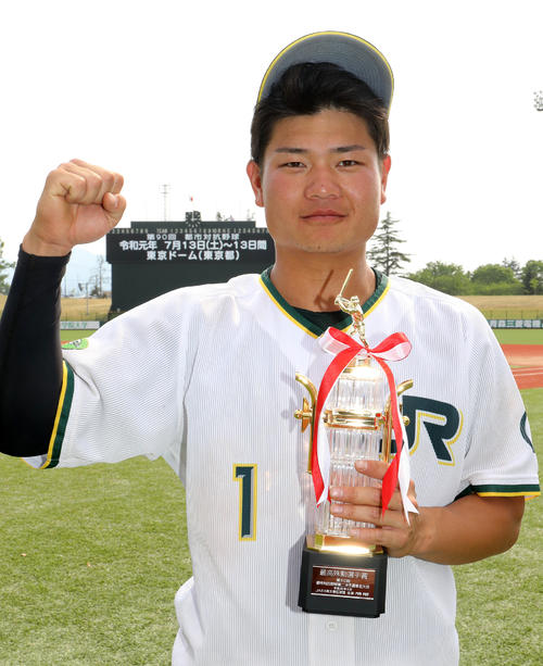 MVPを獲得したJR東日本東北・菅野赳門（撮影・野上伸悟）
