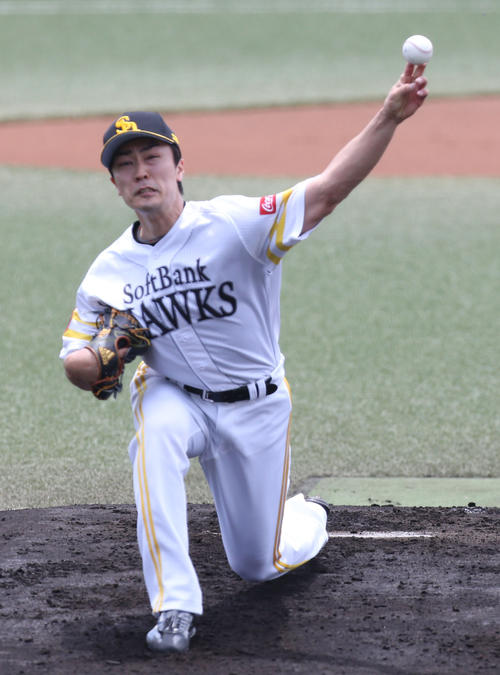 ソフトバンク和田毅（2019年5月29日撮影）