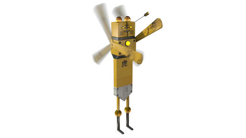 ロッテの対阪神交流戦ポスターに登場する虎型ロボット