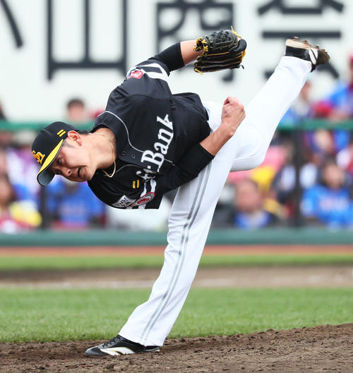 ソフトバンク奥村（2019年4月14日撮影）