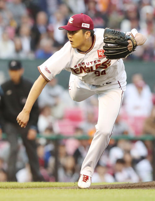 楽天対巨人　楽天先発の石橋（撮影・垰建太）