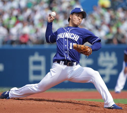 中日柳裕也（2019年4月7日撮影）