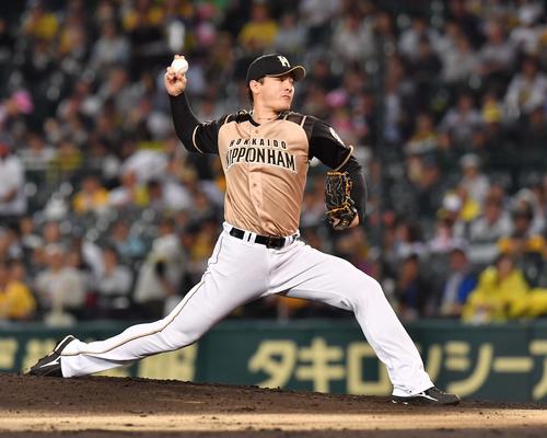 広島対日本ハム　日本ハム先発有原航平（撮影・上田博志）