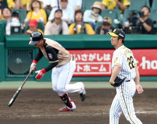 阪神対日本ハム　9回表日本ハム無死、藤川は清宮を二飛に仕留める（撮影・上山淳一）