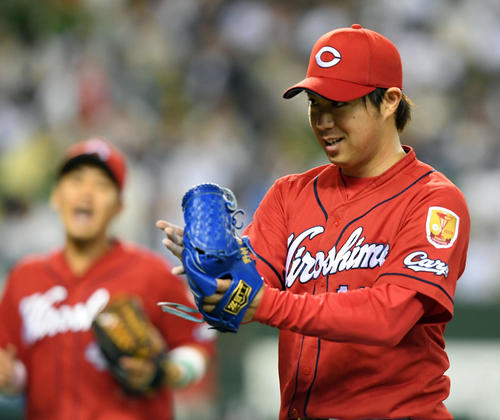 4日の西武戦で力投した広島野村（2019年6月4日撮影）