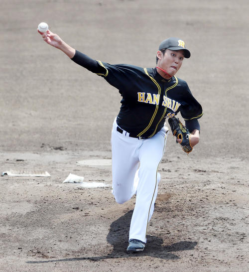 ウエスタン・リーグ　阪神対オリックス　オリックス戦に先発する藤浪（撮影・加藤哉）