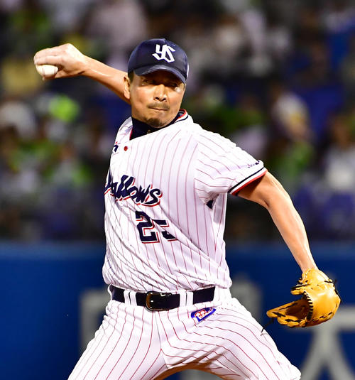ヤクルト館山昌平（2018年10月9日撮影）