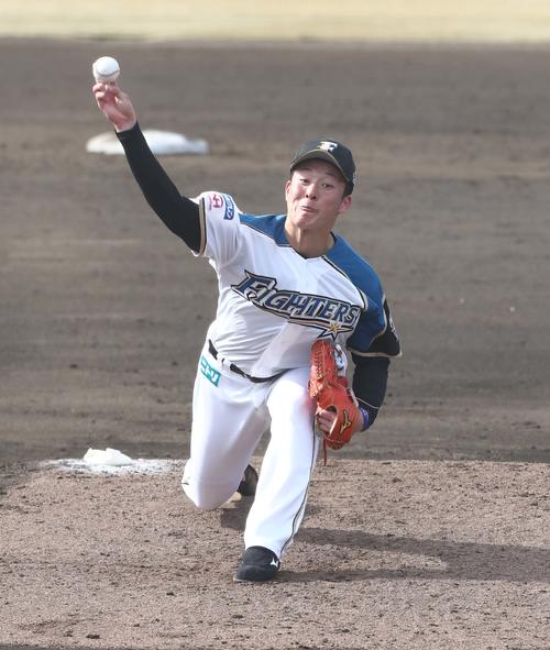 日本ハム吉田輝星（2019年3月19日撮影）