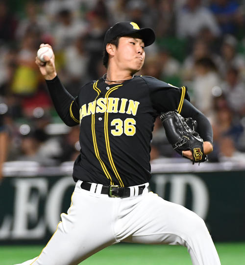 ソフトバンク対阪神　8回を抑えた浜地真澄（撮影・今浪浩三）