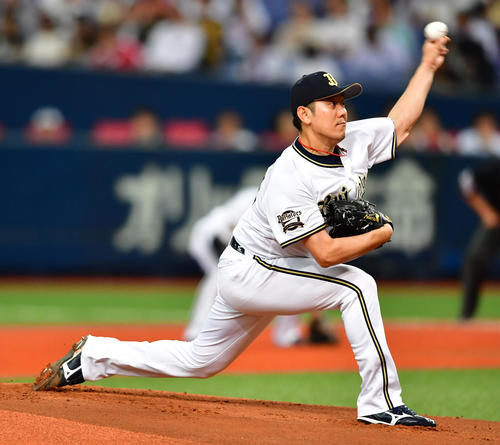 オリックス先発成瀬（撮影・清水貴仁）