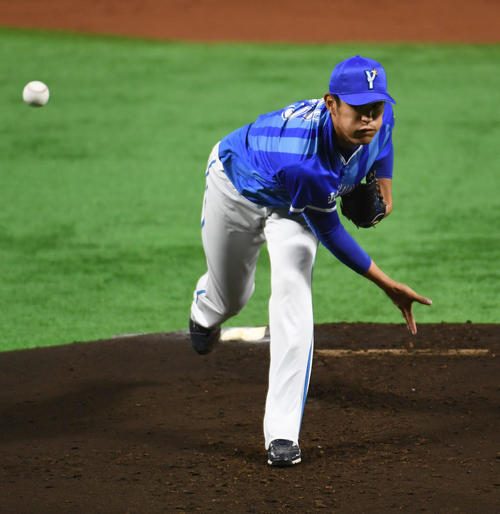 ソフトバンク対DeNA　先発の井納翔一（撮影・今浪浩三）