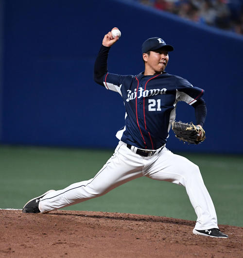 中日対西武　西武先発の十亀（撮影・前岡正明）