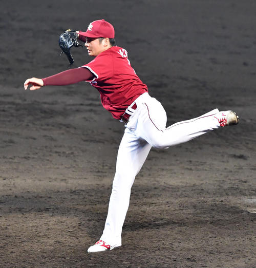 阪神対楽天　9回、最後を締める松井裕樹（撮影・清水貴仁）