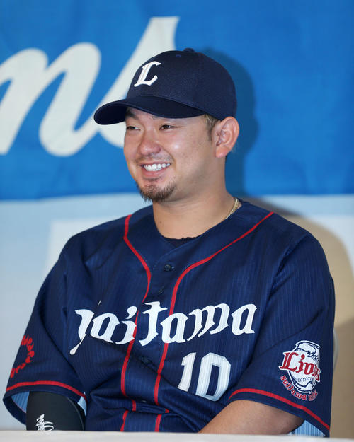 マイナビオールスターゲーム2019に選出され会見する森友哉（撮影・上山淳一）