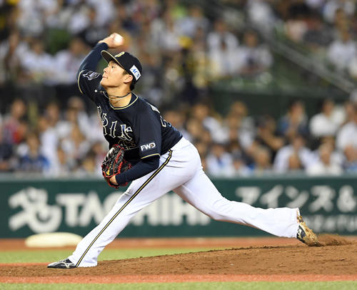 西武対オリックス　オリックスの先発山本（撮影・たえ見朱実）
