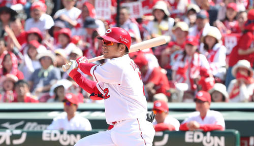 広島田中広輔（2019年6月9日撮影）