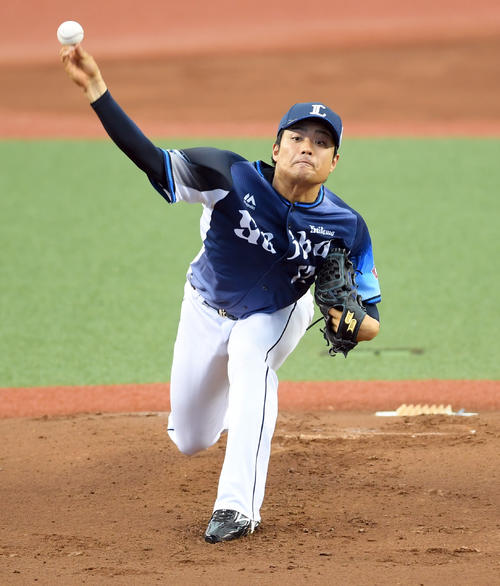 西武対オリックス　先発した西武の松本航（撮影・たえ見朱実）