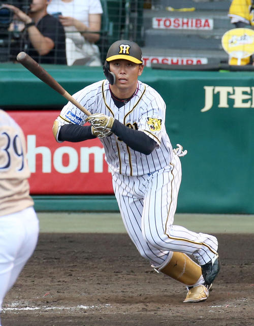 阪神高山俊外野手（2019年6月9日撮影）