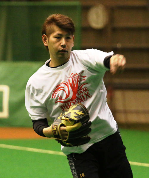 休日返上で2日西武戦での先発へ向けて調整した日本ハム加藤（撮影・木下大輔）