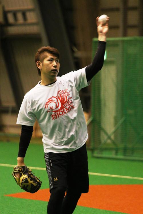 休日返上で2日西武戦での先発へ向けて調整した日本ハム加藤（撮影・木下大輔）