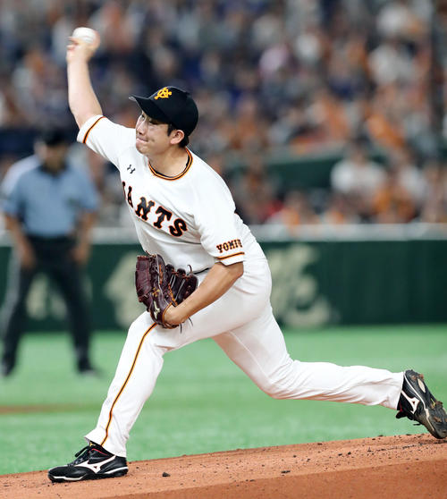 巨人対中日　巨人先発の菅野（撮影・垰建太）