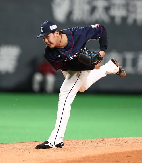日本ハム対西武　西武先発の高橋光（撮影・黒川智章）