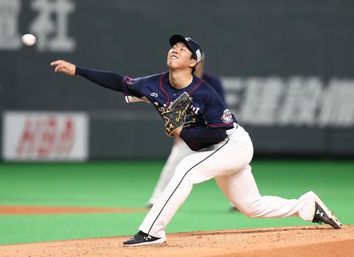 日本ハム対西武　西武先発の十亀（撮影・黒川智章）