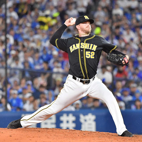 DeNA対阪神　8回裏を抑えたジョンソン（撮影・上田博志）