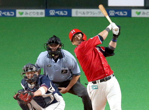 日本ハム対西武 4回裏日本ハム2死、中田は三振に終わる(撮影・佐藤翔太)
