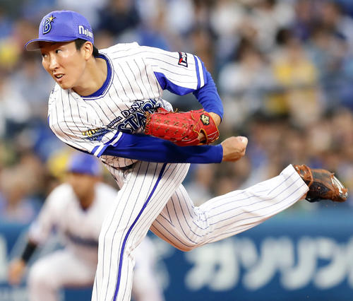 DeNA対阪神　5回2失点で4勝目を挙げたDeNA大貫（撮影・浅見桂子）