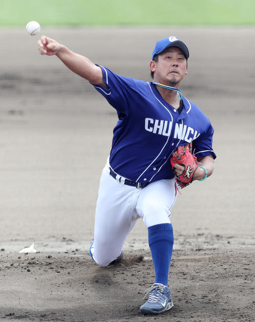 オリックス対中日　ウエスタンリーグのオリックス戦に先発する中日松坂（撮影・前田充）