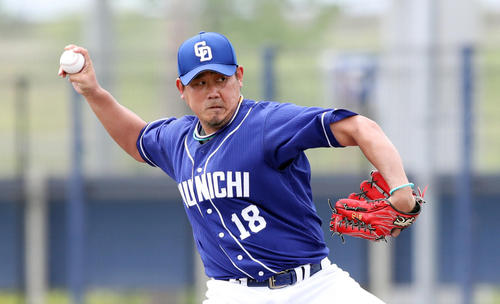 ウエスタン・リーグのオリックス戦に先発し力投する中日松坂（撮影・前田充）