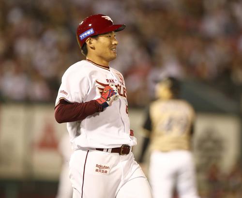 楽天対日本ハム　8回裏楽天無死、三直に終わる下水流（撮影・黒川智章）
