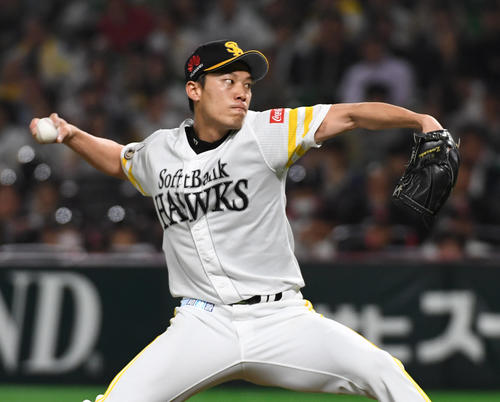 ソフトバンク岩崎翔（18年3月撮影）