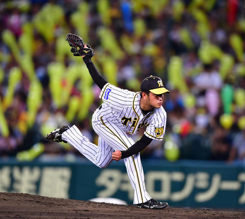 2019年7月7日　阪神対広島　好投を続ける高橋遥人（撮影・清水貴仁）