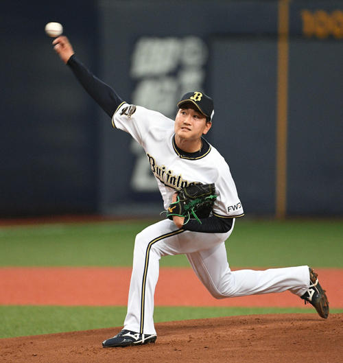オリックス対ソフトバンク　オリックス先発の竹安大知（撮影・渦原淳）