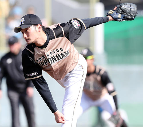 日本ハム中村勝（19年3月撮影）