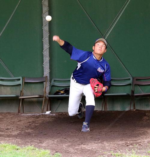 2年連続で日米大学選手権に出場する苫小牧駒大のエース伊藤（撮影・永野高輔）