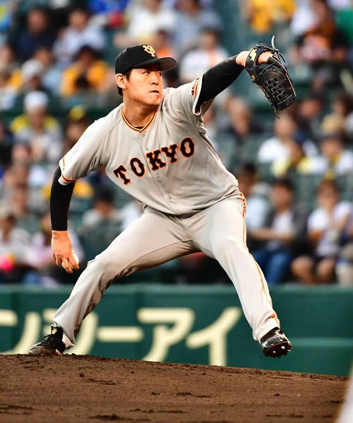 阪神対巨人　巨人先発の桜井（撮影・小沢裕）