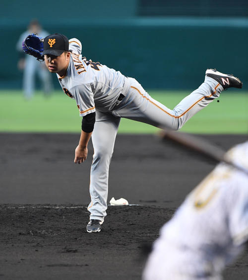 巨人先発の今村（撮影・奥田泰也