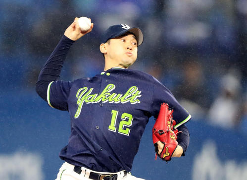 ヤクルト石山泰稚（2019年4月30日撮影）
