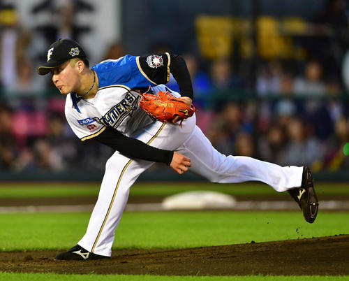 全イ対全ウ　全ウで先発した吉田輝星（2019年7月11日撮影）