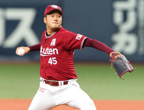 オリックス対楽天　楽天先発の菅原秀（撮影・上山淳一）