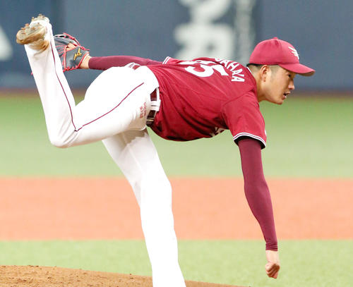 オリックス対楽天　楽天先発の菅原秀（撮影・上山淳一）