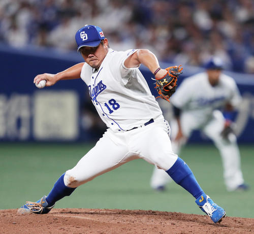 中日対阪神　阪神戦で今季初登板し、力投する中日松坂大輔（撮影・前田充）