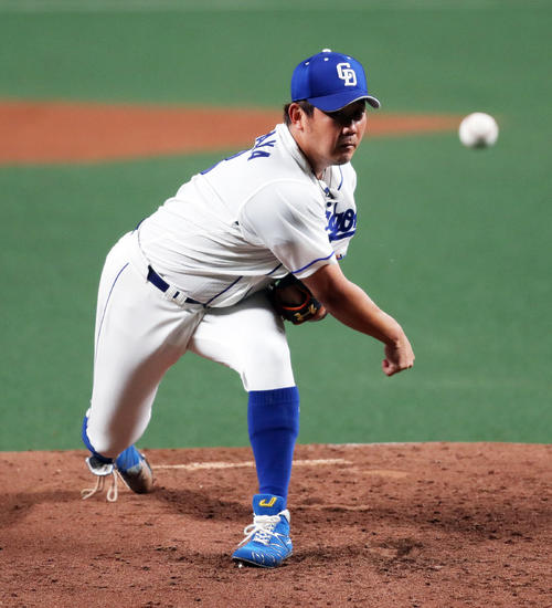 中日対阪神　阪神戦で今季初登板する中日松坂（撮影・前田充）
