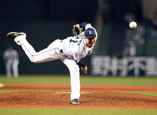 西武対ロッテ　西武の先発十亀（撮影・たえ見朱実）