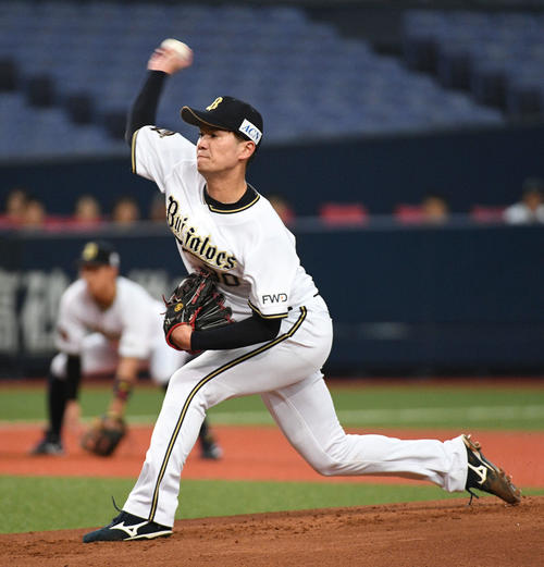 オリックス対楽天　オリックス先発のK－鈴木（撮影・渦原淳）