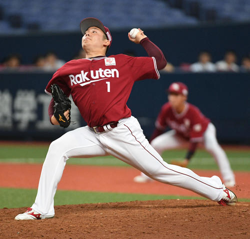 オリックス対楽天　9回裏オリックス無死から登板した松井裕樹（撮影・渦原淳）