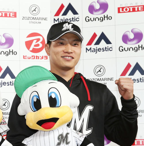 ロッテ岩下大輝（2019年6月5日撮影）
